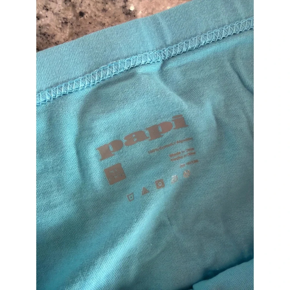 Papi Mens Briefs Turquoise Blue 100% Combed Cotton Low Rise Underwear Size XL